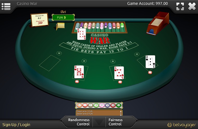 Rising Through the Ranks in Casino War