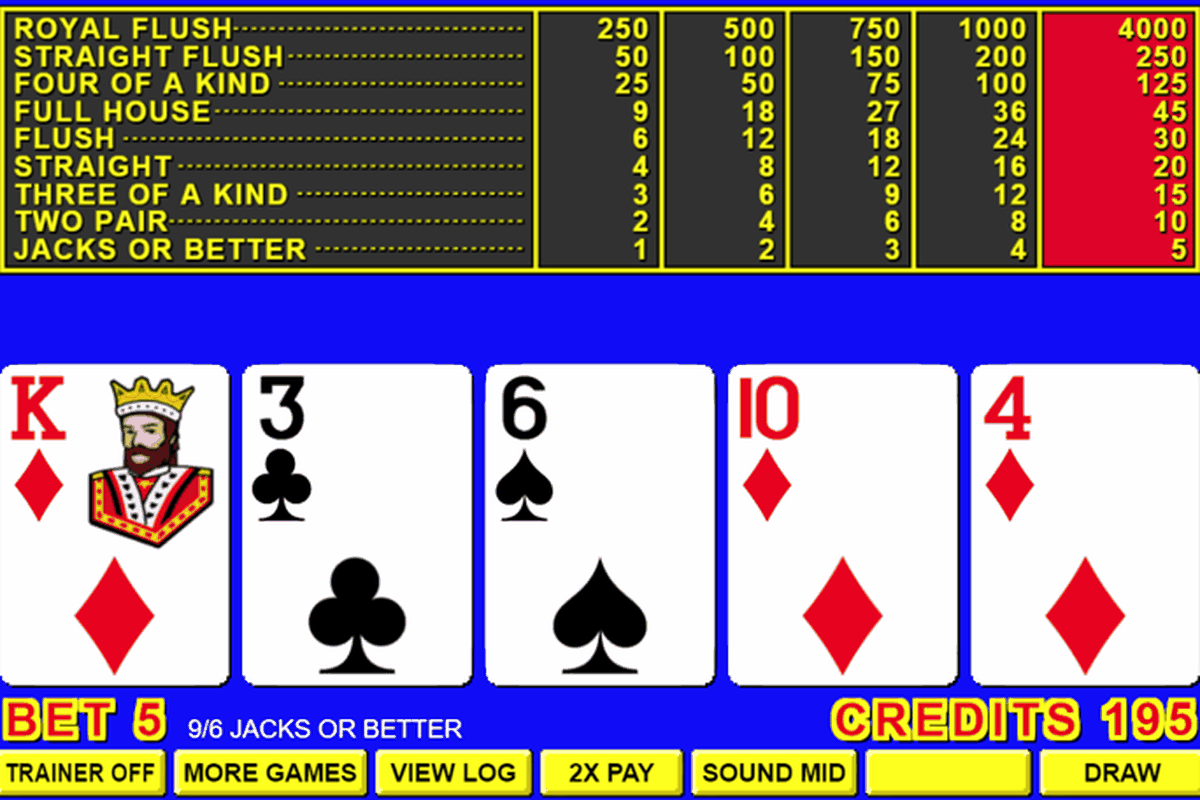 What's the impact of playing Video Poker with a player's card?