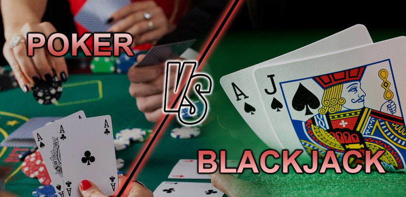 What's the difference between blackjack and poker?